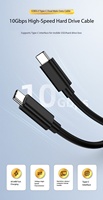Câble de charge rapide et de synchronisation de données USB-C vers USB-C Type-C 60W 10G 5A avec conducteurs en cuivre pur et conception moulée pour mobile et PC