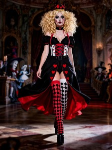 Halloween Cosplay Poker Costume and Prop for <strong>the</strong> <strong>Red</strong> Heart Princess <strong>Queen</strong> or <strong>the</strong> <strong>Red</strong> <strong>Queen</strong> - Product Image 1