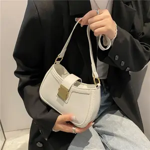 PUSHI Korean Brand Factory Fashion Handbags Women Bags Handbag New Casual Crossbody Female Men Small PU Geometric Sewing Line