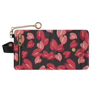 New Arrival Stylish Aloha Summer Hawaii Red Anthurium Flower Custom <b>Small</b> Delicate Cute <b>Wallet</b> <b>Small</b> Card Holder Purse for Women - Product Image 2