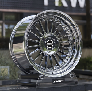Jantes concaves Roc Chrome 4x108 5x120 5x112 pour voitures, jantes de 17, 18, 19 pouces, jantes à formage par flux pour <span class=keywords><strong>Alpina</strong></span> <span class=keywords><strong>BMW</strong></span> E60 E39 E38 <span class=keywords><strong>E34</strong></span> - Product Image 2