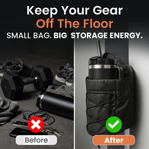 Porte-bouteille d'eau magnétique résistant à l'eau avec poche pour téléphone, sac de sport, voyage, fitness, sac de sport magnétique - Product Image 5