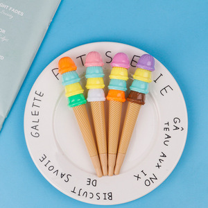 Penna a Sfera Ecologica dal Design Divertente a Forma di Gelato con Luce, Corpo da Viaggio e Scrittura Fluida per Scrivere in Movimento - Product Image 3