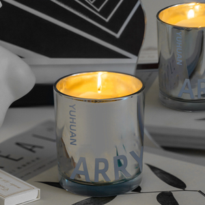 Bougie <span class=keywords><strong>parfum</strong></span>ée en verre transparent argenté, sensation haut de gamme, coffret cadeau d'anniversaire, sans fumée, <span class=keywords><strong>parfum</strong></span> romantique pour l'intérieur de la maison - Product Image 2