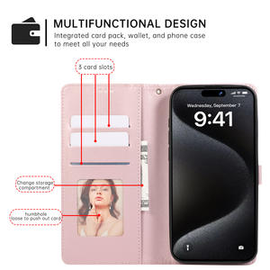 Funda de Teléfono Tipo Cartera de Cuero PU al por Mayor para OPPO RENO 7 A55 A93 A57 A94 A53 A52 A72, Fundas de Teléfono de Cuero para OPPO A17 - Product Image 3