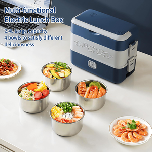 2.4L Electric Stainless Steel Lunch Box 350W Portable Quick Heating Food Heater Wholesale Cooking Warmth Quick Heating - Product Image 6