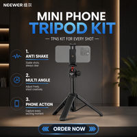 Kompatibel dengan DJI Action5 Pro/Pocket 3/4/4P/Luna FloorTripod, Dudukan Mini Desktop Multifungsi