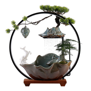 Nouveau <span class=keywords><strong>Bouddha</strong></span> Guanyin en céramique 2024 avec lampe de table, lumière LED USB et brûleur d'<span class=keywords><strong>encens</strong></span> <span class=keywords><strong>cascade</strong></span> à refoulement - Product Image 5