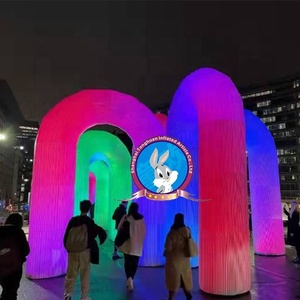 Tunnel lumineux gonflable avec logo personnalisé, arche pour Noë<span class=keywords><strong>l</strong></span>, carnaval, promotions <span class=keywords><strong>de</strong></span> marque, publicité extérieure - Product Image 2