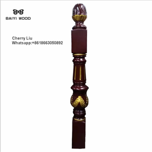 Coolsa — pilier d'<span class=keywords><strong>escalier</strong></span> en bois, tout nouveau design, installation facile, usine chinoise - Product Image 6