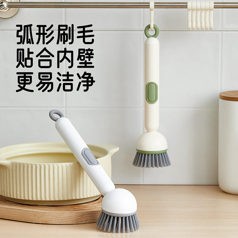 แปรงหมุนล้างหม้อแบบมีน้ำยาคุณภาพสูง - สีขาว