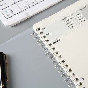 Journal personnalisé PVC Feuilles mobiles Carnet <span class=keywords><strong>Pages</strong></span> à l'épreuve de l'encre Grille Daolin Papier beige Couverture blanche - Product Image 3