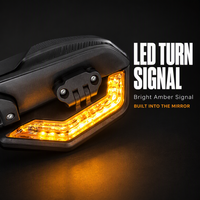 Rétroviseur universel en alliage d'aluminium pour moto/trottinette électrique avec clignotant LED, rétroviseur latéral réglable, nouveau style amélioré