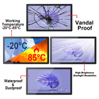 IP67 Marine Monitor Rugged Boat Display Windows Sunlight Readable Touch Screen Waterproof 18.5 21.5 27 Inch Industrial Panel PC