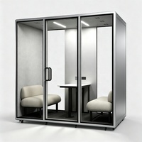 Cabine de réunion acoustique pour 2-3 personnes, cabine de bureau insonorisée, cabine de travail mobile pour l'intimité