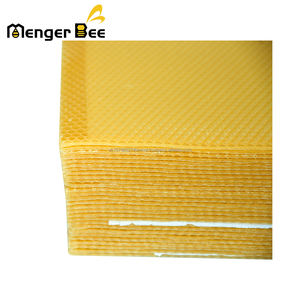 Feuilles de fond de teint en cire d'abeille en nid d'abeille jaune Langstroth bon marché pour cadre de ruche apicole - Product Image 6