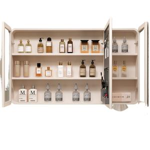 Armoire de miroir de salle de bain de toilette étanche moderne de haute qualité avec rangement mural éclairé - Product Image 5