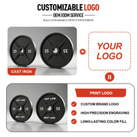 OKPRO Vente en gros OEM Plaques de poids en fonte personnalisées avec logo pour haltères, pour la musculation en salle de sport commerciale