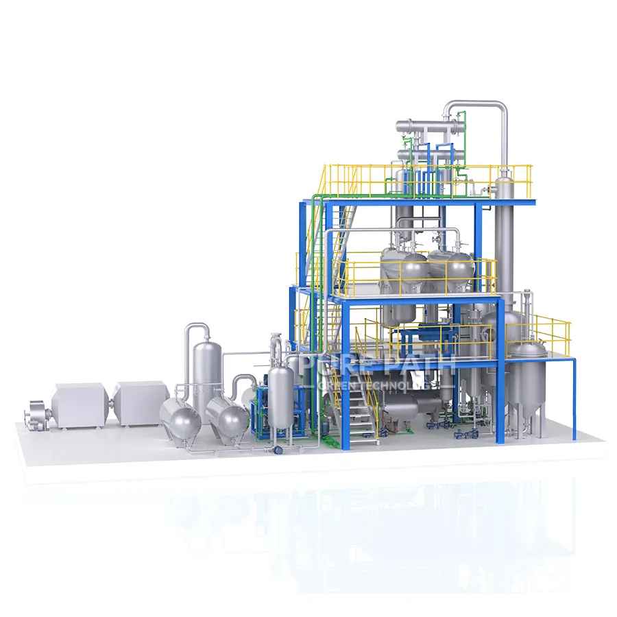 Macchina per il riciclaggio di oli usati industriali olio motore all'impianto di distillazione di olio base