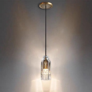 All-Copper Trendy Unique Modern Minimalist Bedroom Pendant <b>Light</b> <b>Light</b> Luxury Bar Counter Crystal <b>Dining</b> Room Pendant Chandelier - Product Image 5