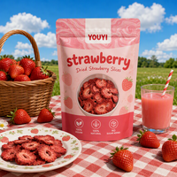 Op maat bedrukte staande pouch verpakking voor gevriesdroogd fruit, voedselveilige hersluitbare ziplock plastic snackzak voor gedroogd fruit