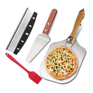 Accessoires pour <span class=keywords><strong>pizza</strong></span>, ensemble de pelle à <span class=keywords><strong>pizza</strong></span> en aluminium 12x14 pouces avec coupe-<span class=keywords><strong>pizza</strong></span> et couteau à <span class=keywords><strong>pizza</strong></span> avec manche en bois pliable pour un rangement facile - Product Image 1