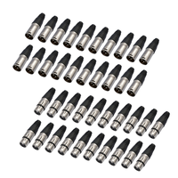 Connecteur Adaptateur de Câble Audio Vidéo de Studio XLR Mâle-Femelle à 3 Broches en Alliage de Zinc pour Microphone