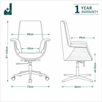 Chaise de bureau ergonomique de luxe à dossier haut en cuir, chaise de conférence réglable pour bureau, salle de réunion, lieu de travail