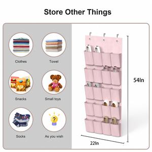 Multifunctional Bacside Door Hanging Storage Organizer 20-Pockets Shoe Rack Non-Woven Fabric Storage Bag for Home - Product Image 4