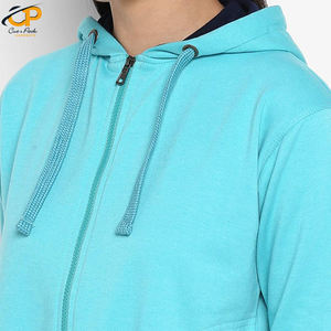 Sudadera con capucha para mujer, de algodón y polar, con cremallera, producto de alta calidad, Invierno - Product Image 6