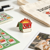Pins en émail personnalisés sur le thème des incendies de conteneurs, badges de revers en métal fantaisie pour sacs à dos et vêtements