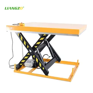 Pürüzsüz ve kontrollü kaldırma performansı ile LIANGZO çift makas hidrolik kaldırma masa arabası