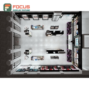 Factory Direct Retail Shop Brushed Stainless Steel Display Island Project Management Cosmetic Display <b>Cabinet</b> - Product Image 6