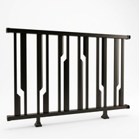 Kit de garde-corps moderne en aluminium et acier galvanisé |   Clôture en panneaux découpés au laser, revêtement poudré, sécurité pour balcon et escalier extérieurs
