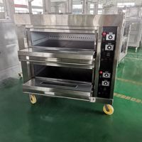 Oven Komersial Rui Tai 2 Dek 4 Loyang, Stainless Steel Kontrol Independen Hemat Energi, untuk Toko Roti dan Jaringan Restoran