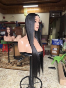 Peluca de Cabello Humano 100% Directo de Fábrica, Peluca de Cabello Remy con Frente de Encaje, Longitud y Densidad Personalizadas para Compradores Globales - Product Image 5