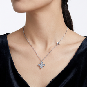 Collier Pendentif Moissanite Style 4mm 1.2CTW en Argent Sterling 925, Bijou Tendance pour Femme, Idéal pour Fiançailles et Soirées - Product Image 2