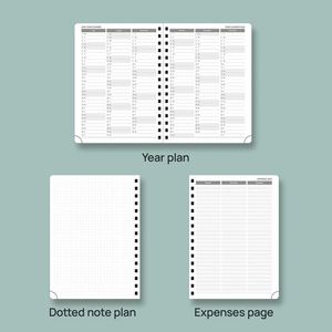 Agendas et organiseurs personnalisés : Agenda quotidien, hebdomadaire, mensuel, carnet A5, agenda budgétaire non daté - Product Image 2