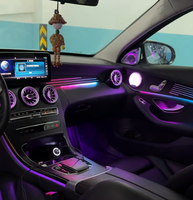 Nouveaux haut-parleurs de ventilation avant/arrière rotatifs 3D pour l'intérieur de voiture, avec éclairage ambiant, pour Mercedes-Benz Classe C W205 GLC X253