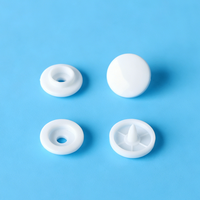 Boutons-pression ronds en plastique à dos plat, écologiques, sans nickel, de haute qualité 1616 T3 T5 T8 pour vêtements et sacs en PVC