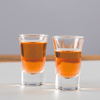 Vente chaude 35ml Ensemble de gobelets en verre à liqueur Mini gobelet classique pour vin, bière et eau Sublimation Tequila Verres à liqueur