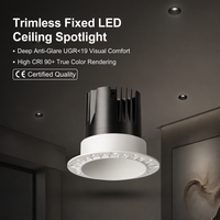 Plafonnier LED 12W sans cadre COB encastré, trou de découpe de 75 mm, installation dissimulée, maison, hôtel LP-FX7584-RTA-23-1