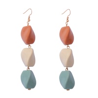 Pendientes de Plástico Geométricos Trenzados Coloridos de Alta Gama Zooying Fashion para Uso Diario