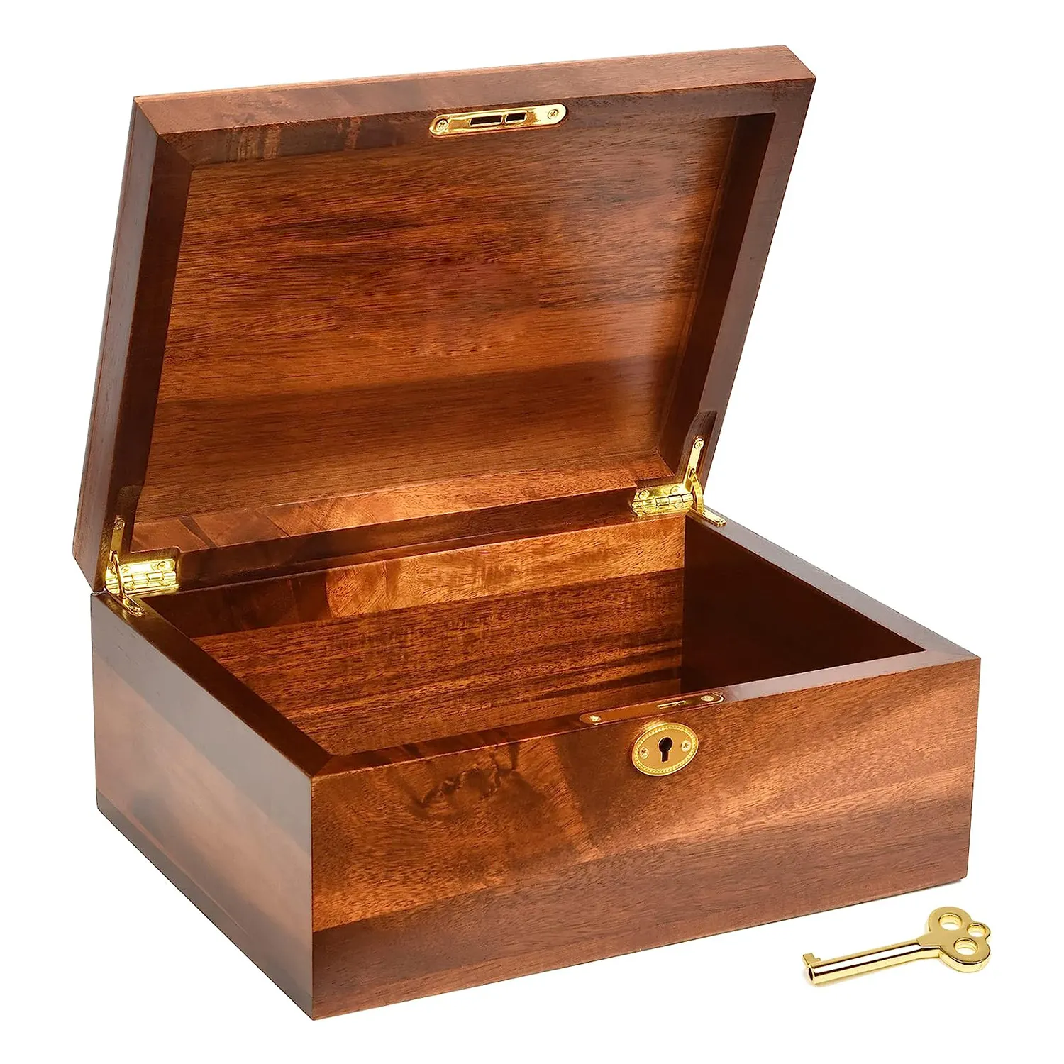 กล่องไม้อะคาเซียสำหรับจัดเก็บเครื่องประดับทำด้วยมือกล่องไม้สำหรับจัดระเบียบกล่องไม้
