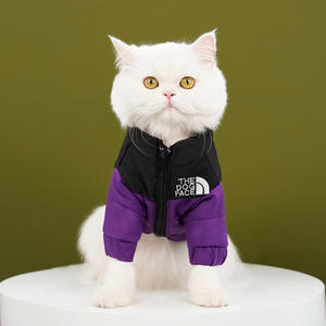 Otoño Invierno cálido abrigo de algodón para perros chaqueta pequeña ropa para gatos estilo clásico directo al por mayor fabricante suministros para gatos de peluche - Product Image 3