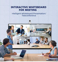 Tableau blanc interactif LCD 4K de 65/75/85/86/98/110 pouces avec système d'exploitation Android et Windows, tactile capacitif pour le bureau, l'éducation et les réunions