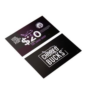 Black Custom Art Paper 90X50mm 400gsm China Digital Printing Purple Lovely Dance All Occasion Discount Thank You Ecommerce Cards - Product Image 1