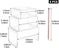 Présentoirs en acrylique pré-assemblés Cerpourt en 2 parties (3, 4 et 5 pouces) - Supports transparents écologiques pour cupcakes et figurines