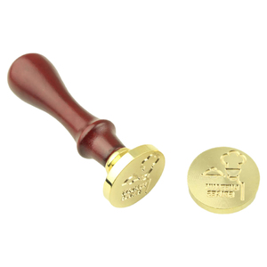 Manche en bois, tête en métal, sceau <span class=keywords><strong>de</strong></span> fermeture, enveloppe, emballage <span class=keywords><strong>de</strong></span> mariage, carte postale, cadeau, timbre postal artisanal - Product Image 1