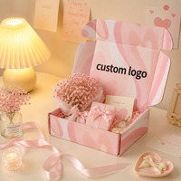 Boîte d'expédition en papier couché imprimée recto-verso avec logo personnalisé, recyclable, pour emballages cadeaux cosmétiques